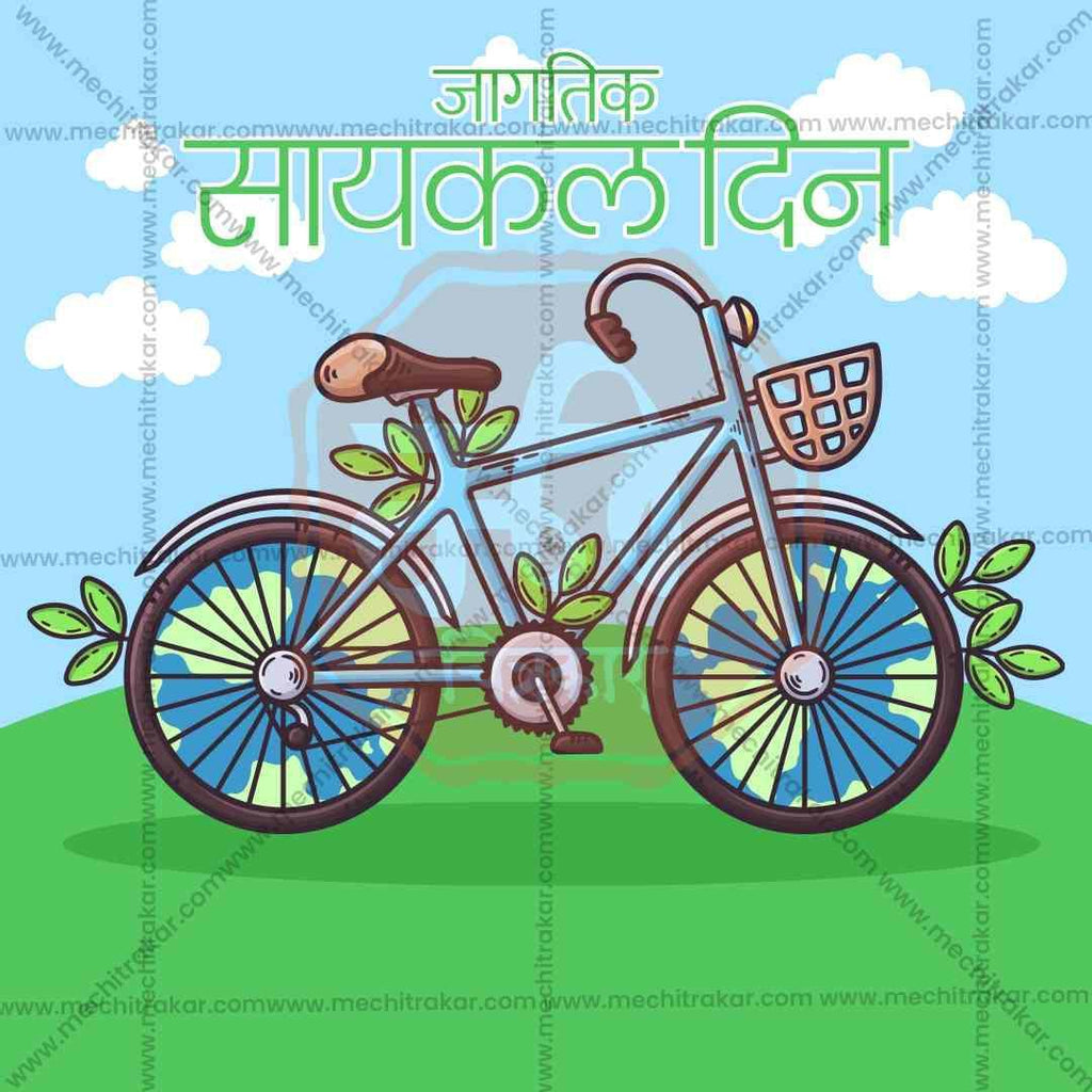 World Bicycle Day Bundle: 20 Premium Marathi Templates (PSD & PSD)
