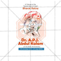 Elegant A P J Abdul Kalam Jayanti Marathi Flyer Design in Marathi, Hindi, and English - High-Quality PSD  by Me Chitrakar