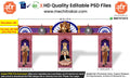 Dr. Babasaheb Ambedkar Jayanti Entry Arch Design | High-Quality Editable PSD File | Me Chitrakar | BAJBEK0325-1