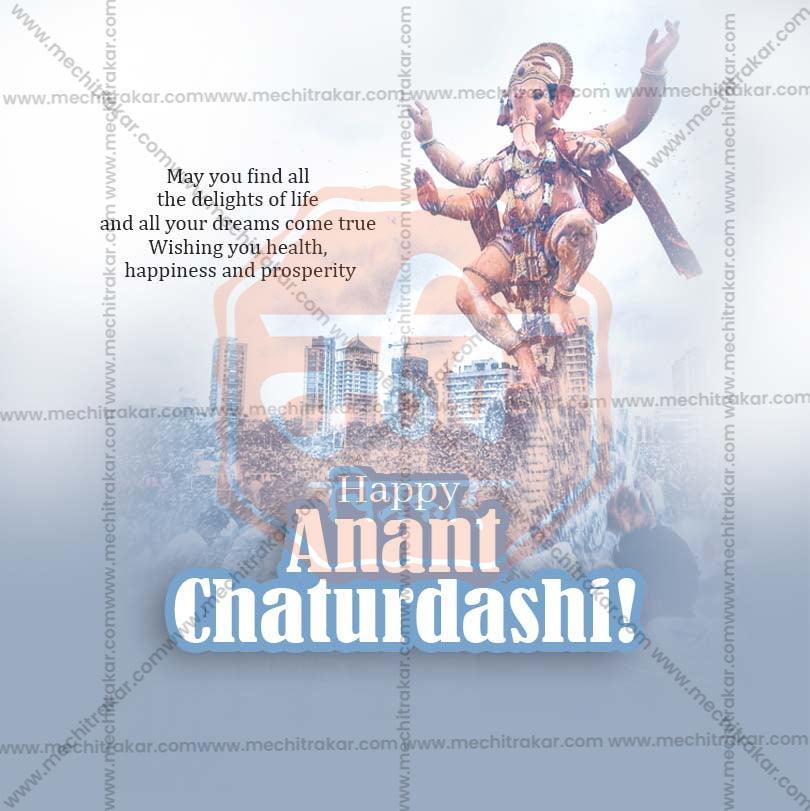 Professional Ananta Chaturdashi Template Design for Social Media in Marathi, Hindi, and English - PSD  by Me Chitrakar
