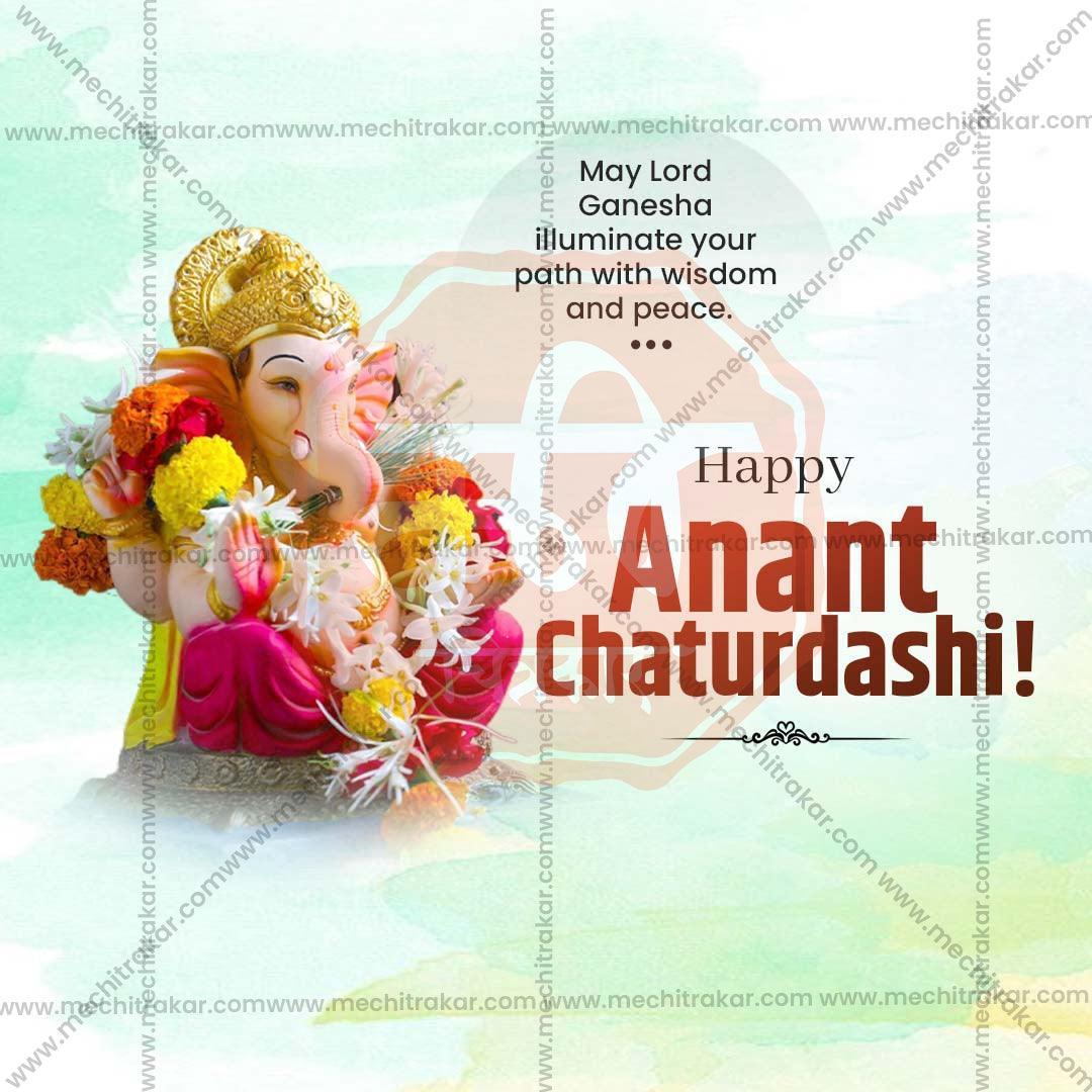 Stunning Ananta Chaturdashi Festival Banner in Marathi, Hindi, and English - Editable PSD  by Me Chitrakar