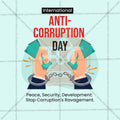 Beautiful International Anti-Corruption Day Marathi  Event Poster in Marathi, Hindi, and English - High-Quality Editable PSD and JPG by Me Chitrakar