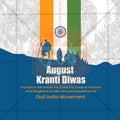 Editable Kranti Din PSD file for social media