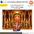 An editable PSD backdrop for royal-themed pandal decoration.