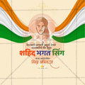 Beautiful Bhagat Singh Jayanti Event Poster in Marathi, Hindi, and English - High-Quality Editable PSD  by Me Chitrakar