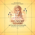 Stunning Bhagat Singh Jayanti Festival Banner in Marathi, Hindi, and English - Editable PSD  by Me Chitrakar