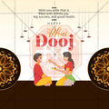 Premium Bhai Dooj, Bhaubeej editable Invitation in Marathi, Hindi, and English - Editable PSD and JPG by Me Chitrakar