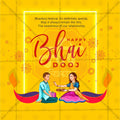 Attractive Bhai Dooj, Bhaubeej editable Banner in Marathi, Hindi, and English - PSD and JPG by Me Chitrakar