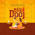 High-Quality Bhai Dooj, Bhaubeej editable Flyer in Marathi, Hindi, and English - Editable PSD and JPG by Me Chitrakar