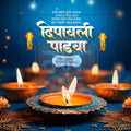 Stunning Diwali Padwa Festival Banner in Marathi, Hindi, and English - Editable PSD by Me Chitrakar
