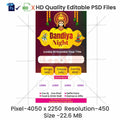 Dandiya Invitation English Banners | Festive Theme - Premium Editable PSD File - Mechitrakar | NDIB1024-5