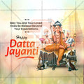 Beautiful Datta Jayanti Event Poster in Marathi, Hindi, and English - High-Quality Editable PSD and JPG by Me Chitrakar