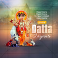 Attractive Datta Jayanti editable Banner in Marathi, Hindi, and English - PSD and JPG by Me Chitrakar