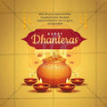 Professional Dhanteres Template Design for Social Media in Marathi, Hindi, and English - PSD by Me Chitrakar
