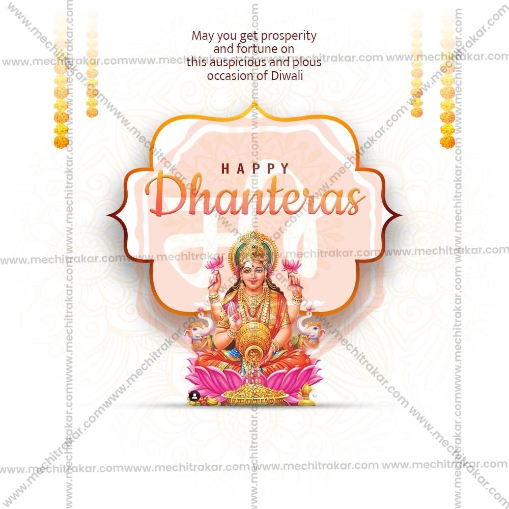 Elegant Dhanteres Flyer Design in Marathi, Hindi, and English - High-Quality PSD by Me Chitrakar