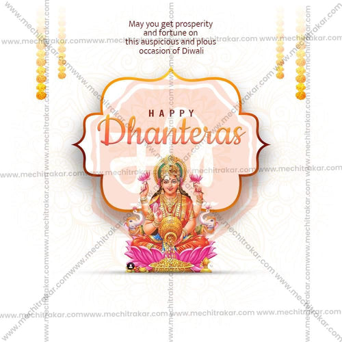 Elegant Dhanteres Flyer Design in Marathi, Hindi, and English - High-Quality PSD by Me Chitrakar