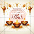 Professional Diwali Padwa Template Design for Social Media in Marathi, Hindi, and English - PSD and JPG by Me Chitrakar