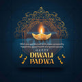 Elegant Diwali Padwa Flyer Design in Marathi, Hindi, and English - High-Quality PSD and JPG by Me Chitrakar