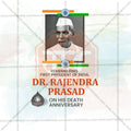 Dr. Rajendra Prasad Punyatithi Social Media Template | English PSD | Me Chitrakar 0225-8
