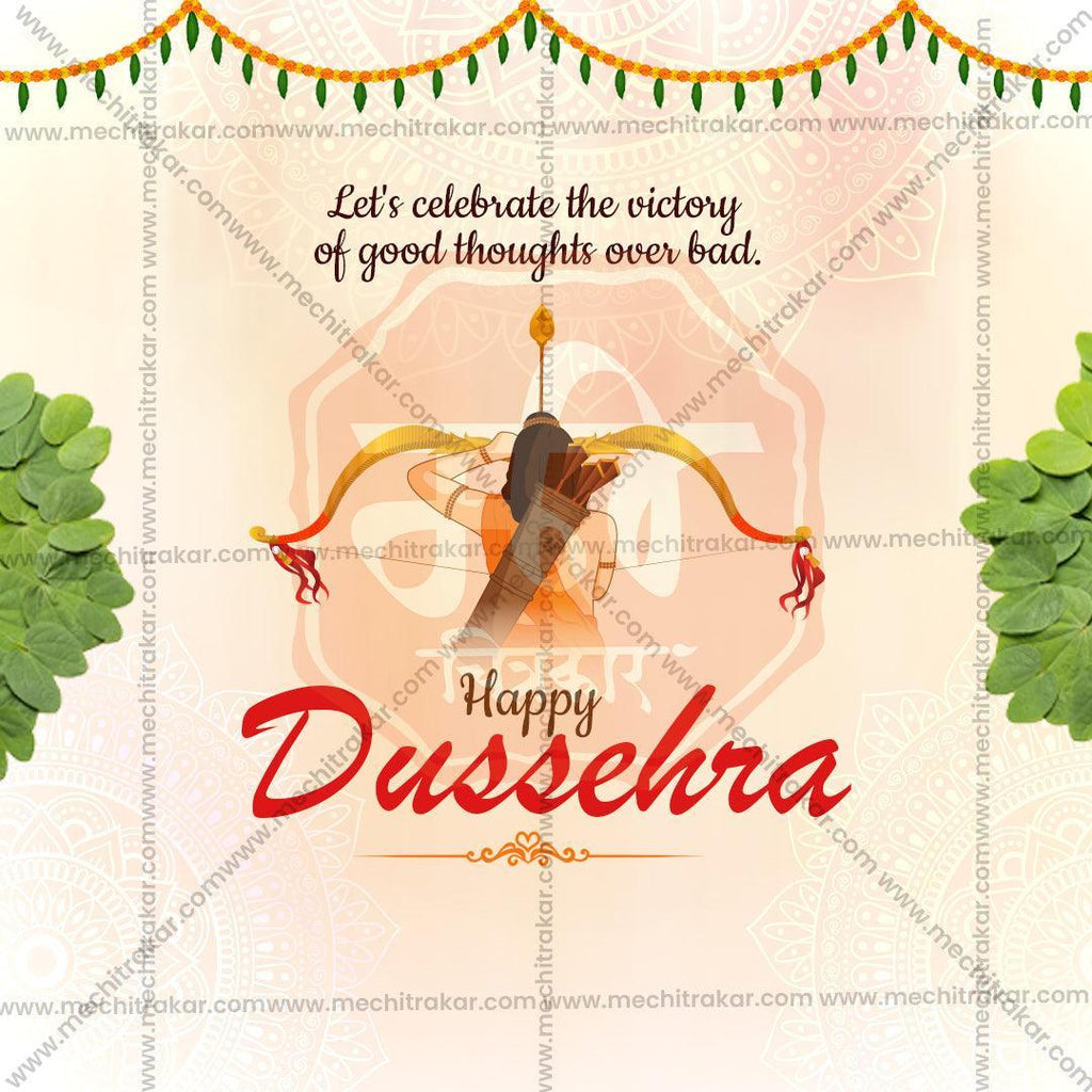 High-Quality Dussehra Festival Social Media Post in Marathi, Hindi, and English - PSD  by Me Chitrakar