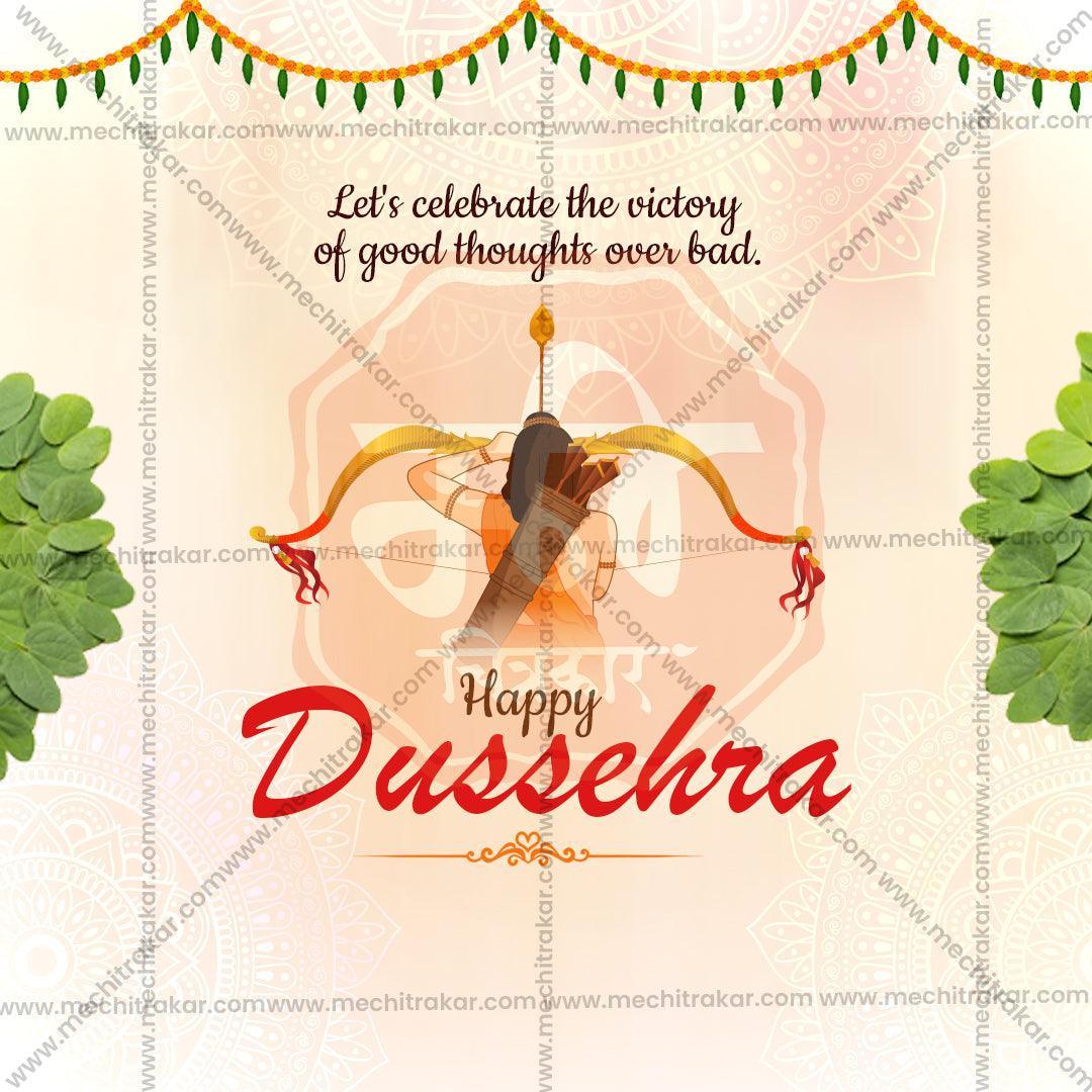 High-Quality Dussehra Festival Social Media Post in Marathi, Hindi, and English - PSD  by Me Chitrakar