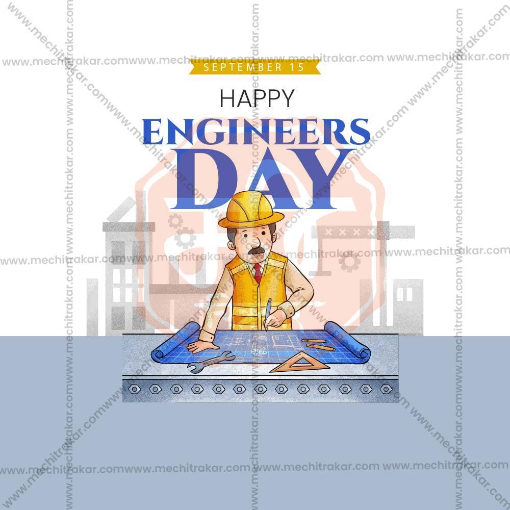 High-Quality Engineer's Day Festival Social Media Post in Marathi, Hindi, and English - PSD  by Me Chitrakar