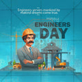 Attractive Engineer's Day Festival Banner in Marathi, Hindi, and English - PSD  by Me Chitrakar