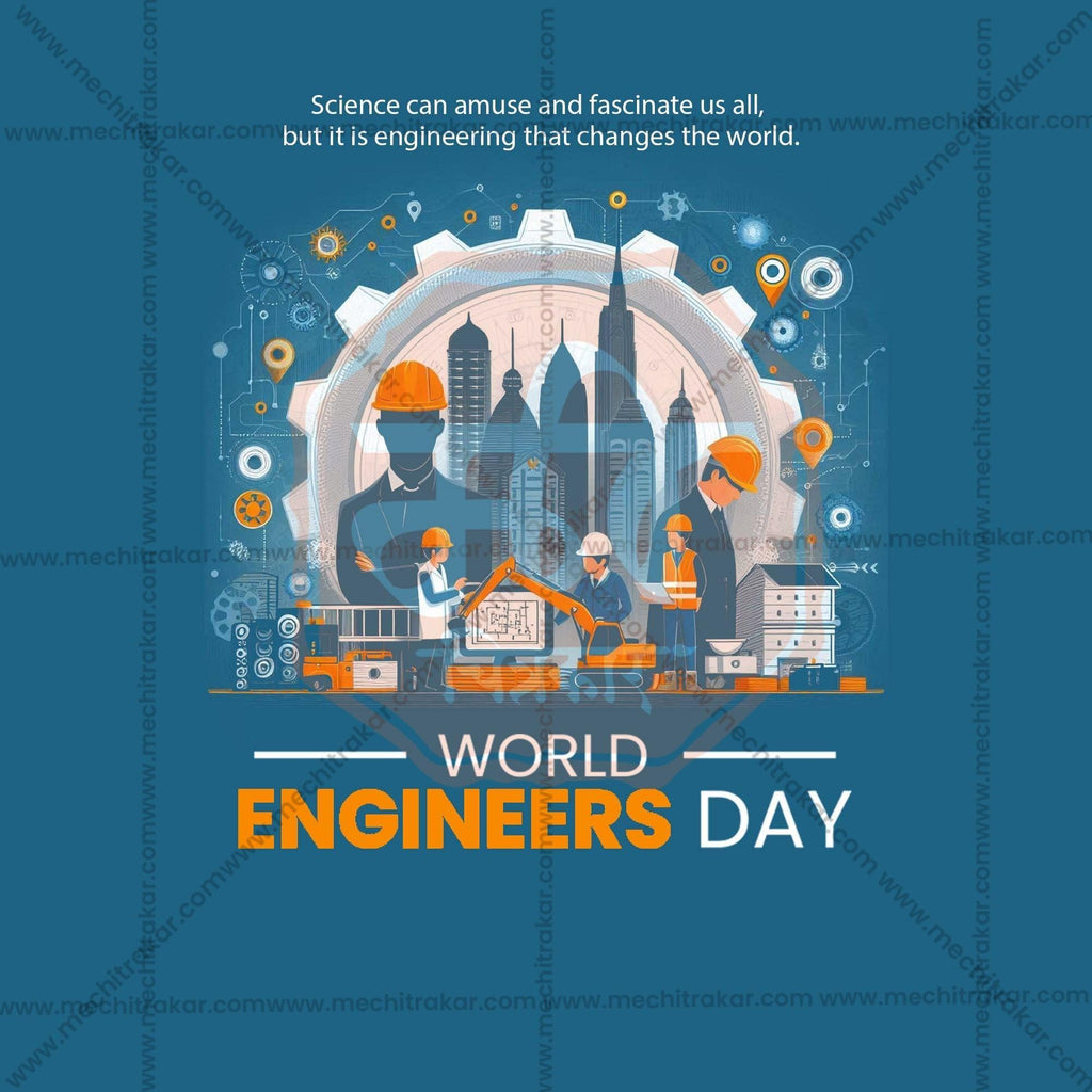 High-Quality Engineer's Day Festival Flyer in Marathi, Hindi, and English - Editable PSD  by Me Chitrakar