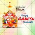 Professional Ganesh Chaturthi Template Design in Marathi, Hindi, and English - High-Quality Editable PSD  by Me Chitrakar