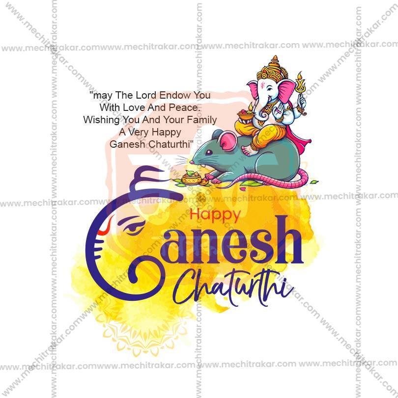 High-Quality Ganesh Chaturthi Festival Flyer in Marathi, Hindi, and English - Editable PSD  by Me Chitrakar