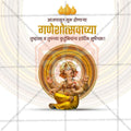 Creative Ganesh Chaturthi Festival Poster in Marathi, Hindi, and English - Editable PSD  by Me Chitrakar