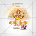 Stunning Ganesh Chaturthi Festival Banner in Marathi, Hindi, and English - Editable PSD  by Me Chitrakar