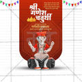 Premium Ganesh Chaturthi Festival Invitation in Marathi, Hindi, and English - Editable PSD  by Me Chitrakar