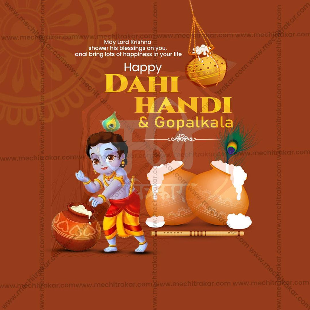 Professional Gopalakala Template Design for Social Media in Marathi, Hindi, and English - PSD  by Me Chitrakar