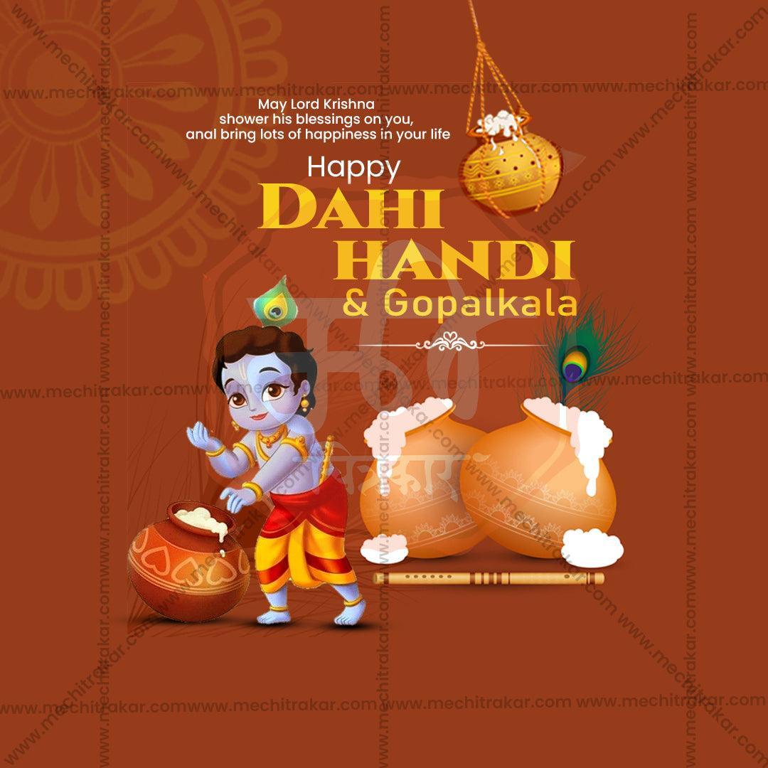 Professional Gopalakala Template Design for Social Media in Marathi, Hindi, and English - PSD  by Me Chitrakar