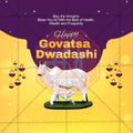 Elegant Govatsa Dwadashi Flyer Design in Marathi, Hindi, and English - High-Quality PSD by Me Chitrakar