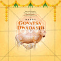Premium Govatsa Dwadashi Festival Invitation in Marathi, Hindi, and English - Editable PSD by Me Chitrakar