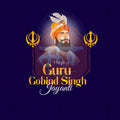 Stunning Guru Gobind Singh Jayanti editable Banner in Marathi, Hindi, and English - Editable PSD and JPG by Me Chitrakar