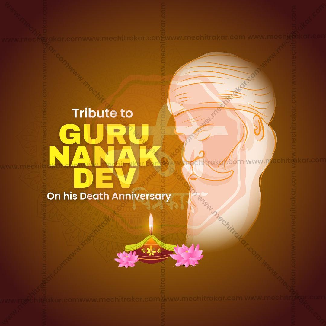 Professional Guru Nanak Punyatithi Template Design for Social Media in Marathi, Hindi, and English - PSD  by Me Chitrakar