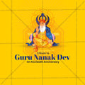 Professional Guru Nanak Punyatithi Template Design in Marathi, Hindi, and English - High-Quality Editable PSD  by Me Chitrakar