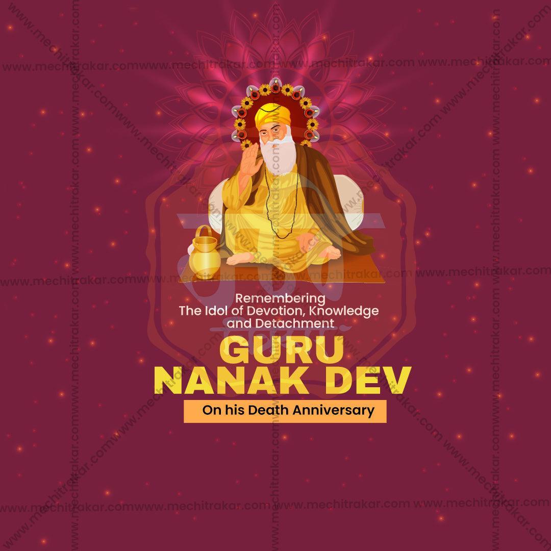 Stunning Guru Nanak Punyatithi Festival Banner in Marathi, Hindi, and English - Editable PSD  by Me Chitrakar