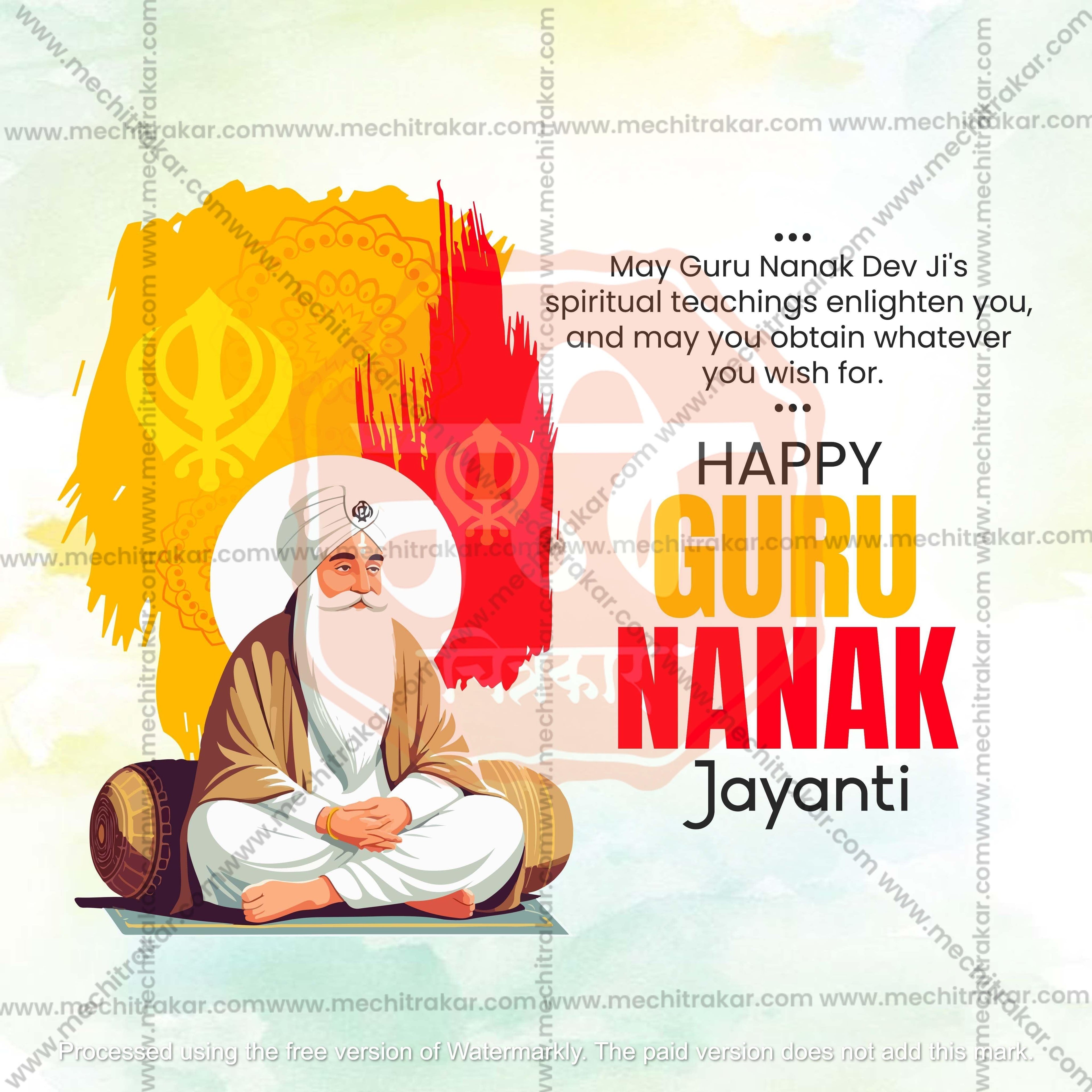 Guru Nanak Jayanti Social Media Template | English PSD | Me Chitrakar 1024-2