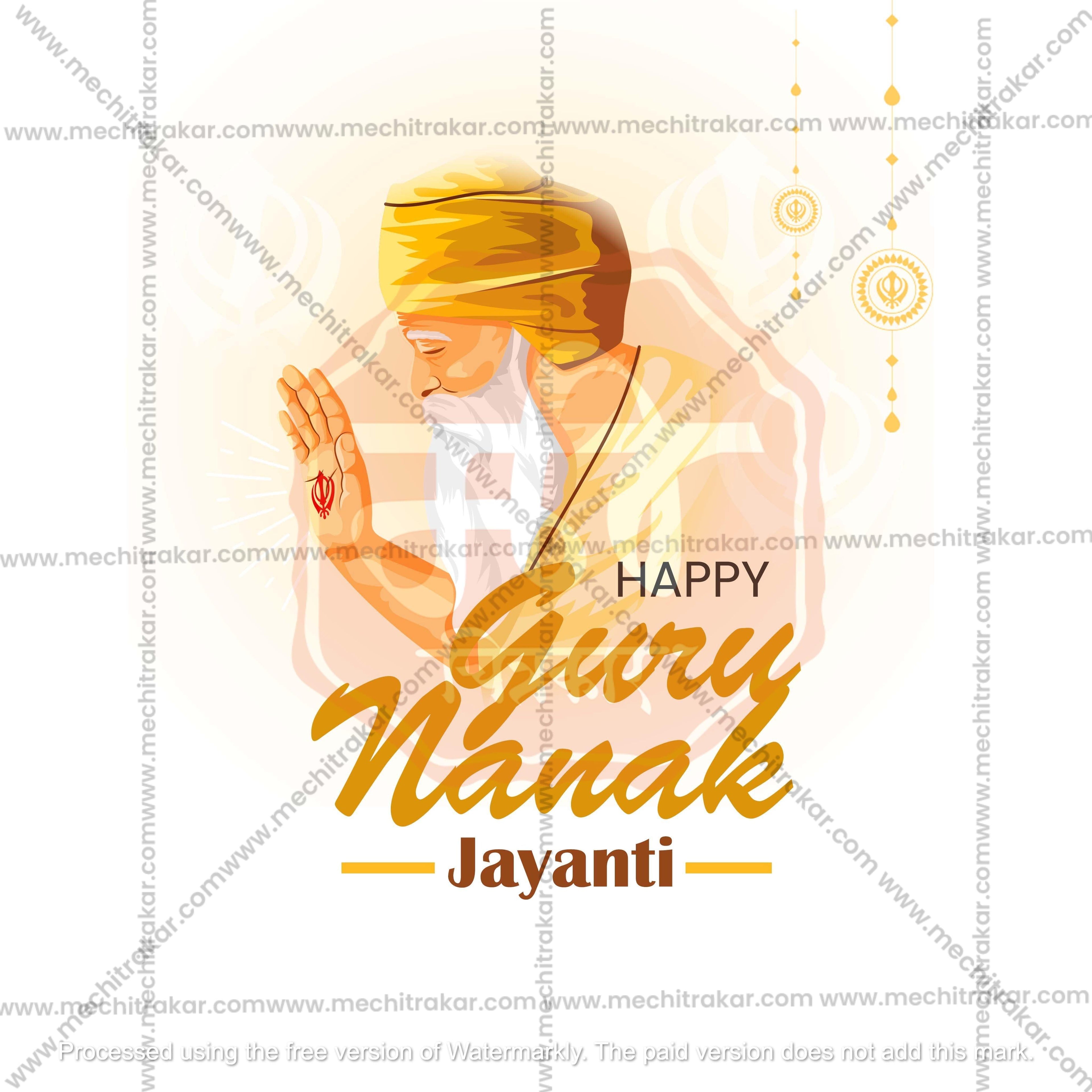 Guru Nanak Jayanti Social Media Template | English PSD | Me Chitrakar 1024-4