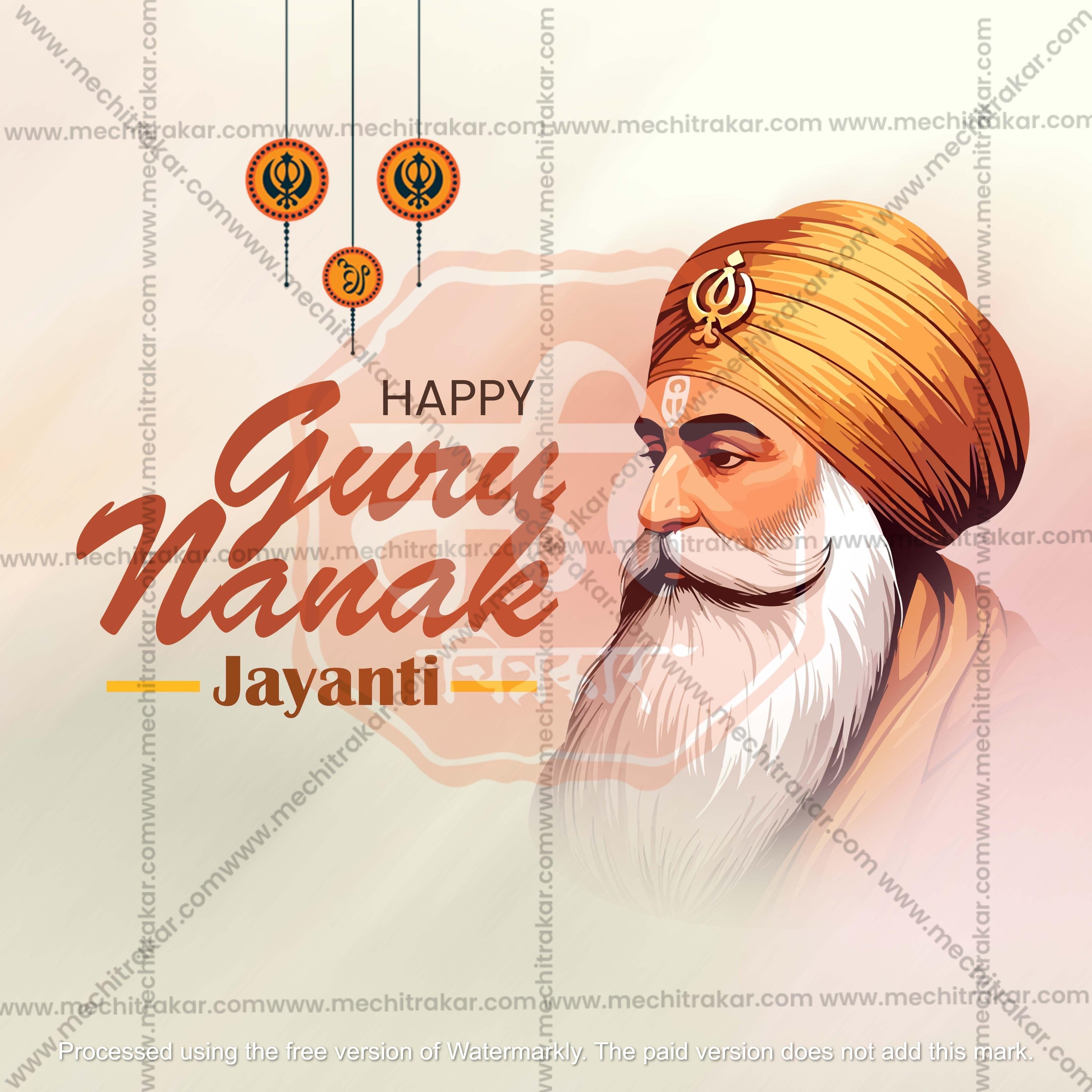 Guru Nanak Jayanti Social Media Template | English PSD | Me Chitrakar 1024-8