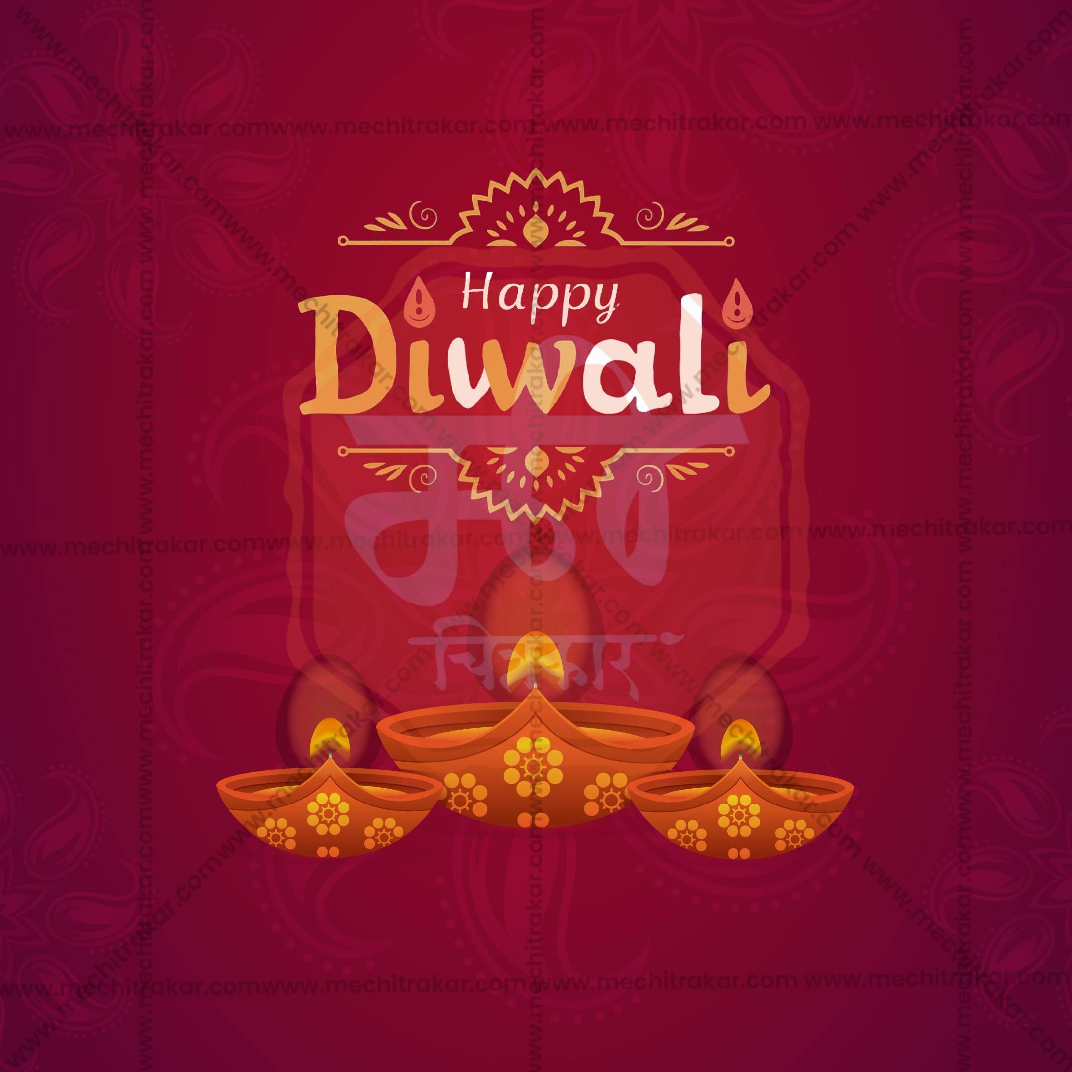 Diwali Social Media Template | English PSD | Me Chitrakar 1024-3
