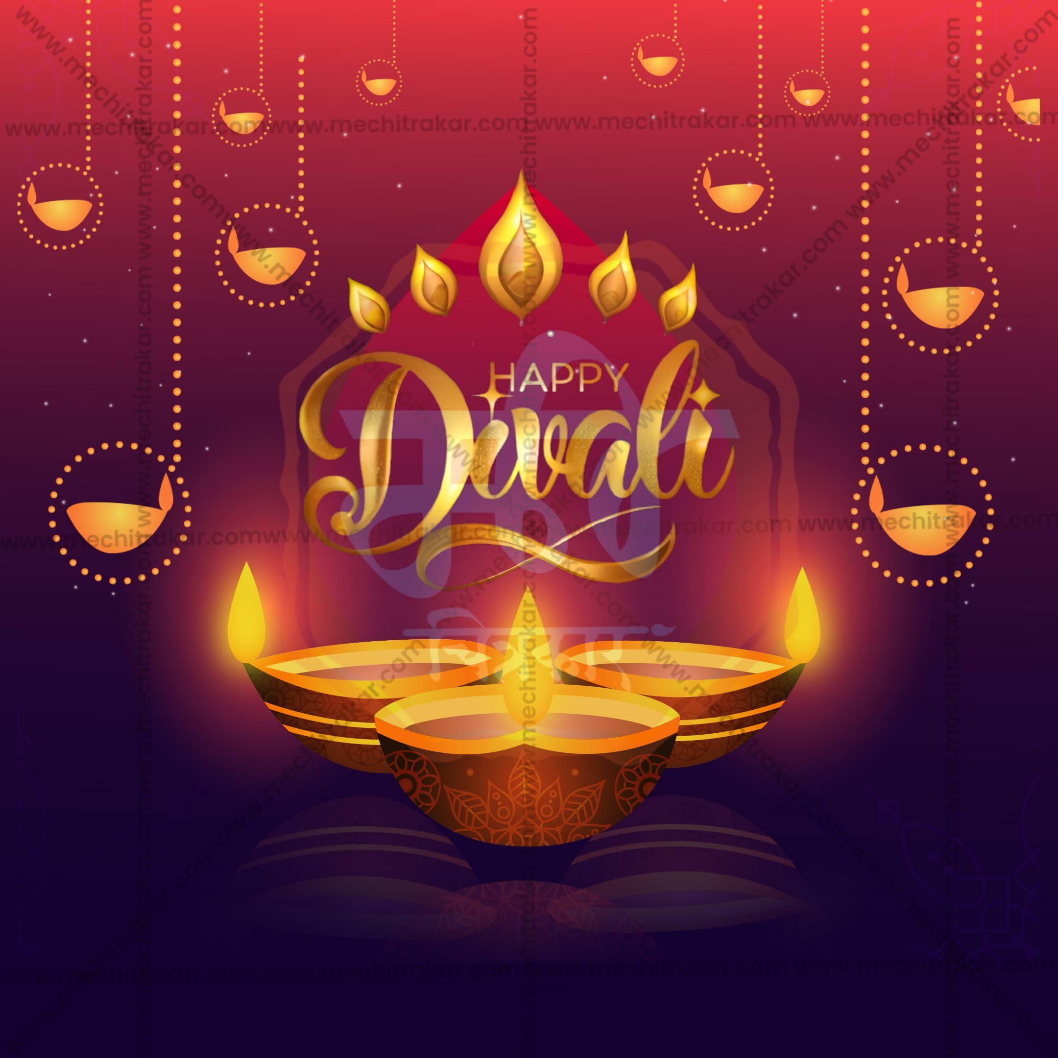 Diwali Social Media Template | English PSD | Me Chitrakar 1024-5