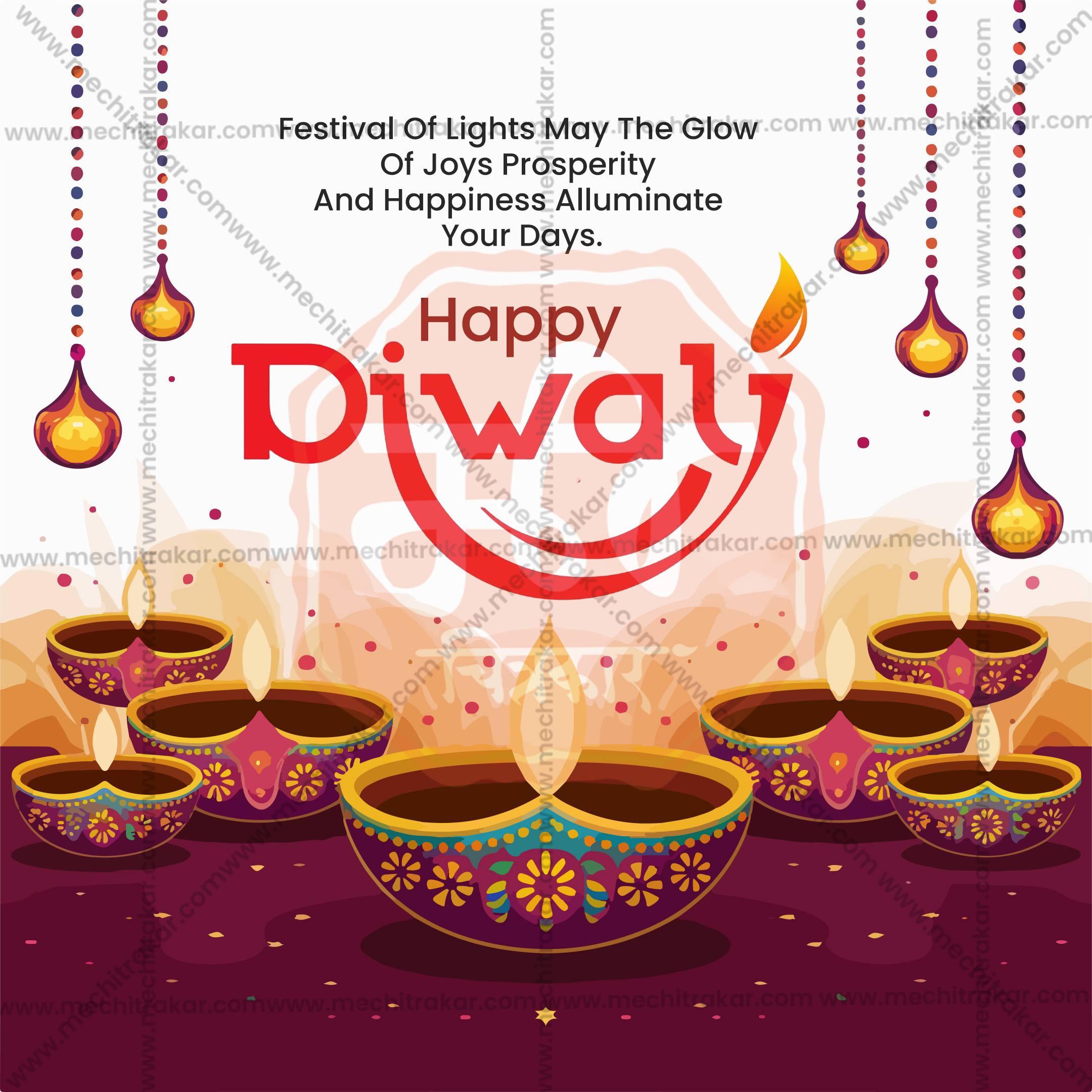 Diwali Social Media Template | English PSD | Me Chitrakar 1024-6