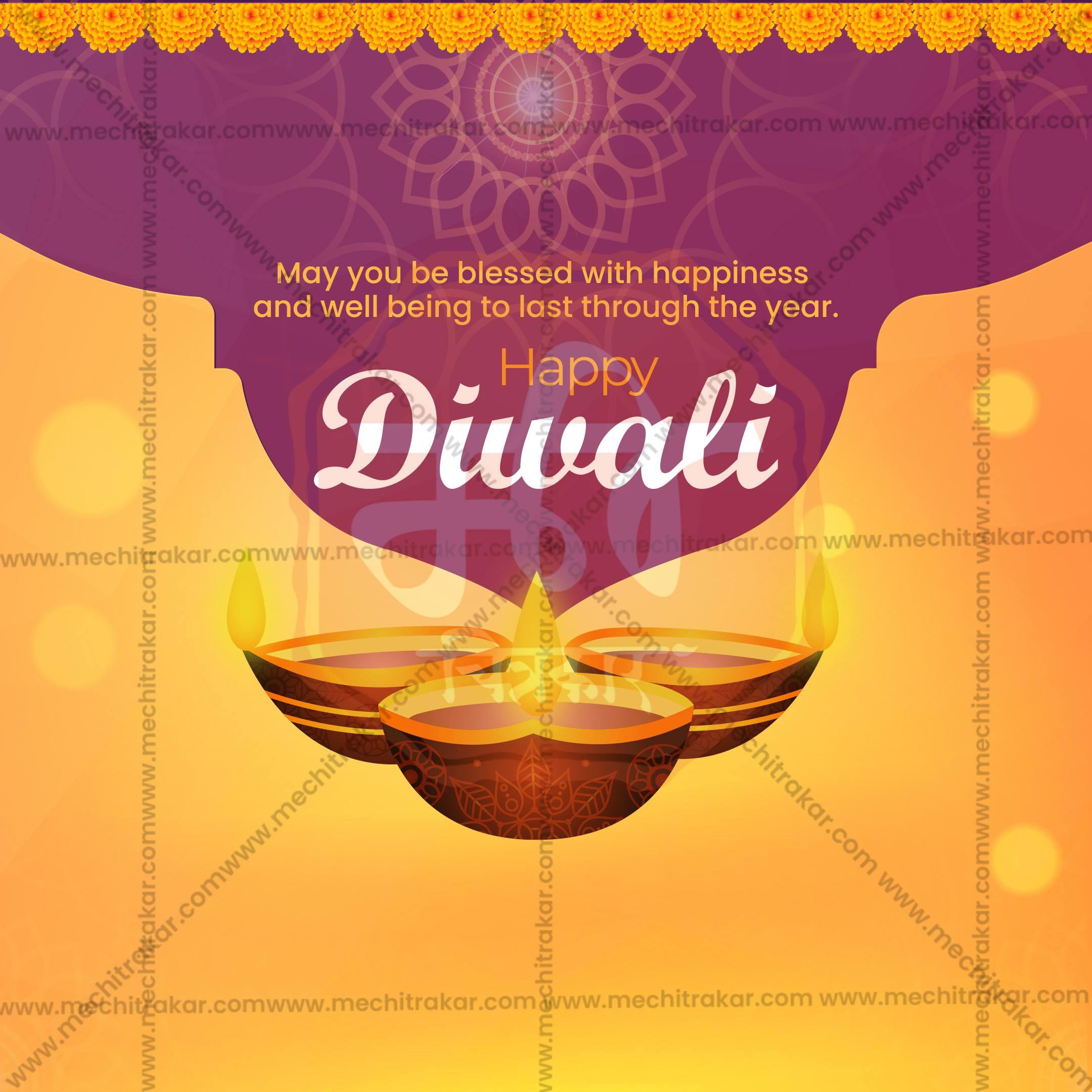 Diwali Social Media Template | English PSD | Me Chitrakar 1024-7
