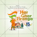 Creative Har Ghar Tiranga Festival Poster in Marathi, Hindi, and English - Editable PSD  by Me Chitrakar