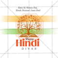 Elegant Hindi Day Flyer Design in Marathi, Hindi, and English - High-Quality PSD  by Me Chitrakar